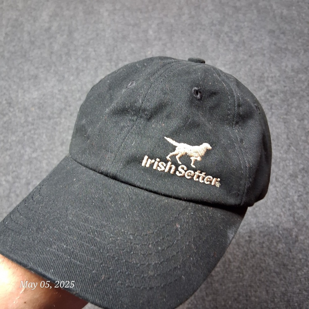 Redwing Irish Setter Boots Baseball Cap Hat Strapback Black Twill